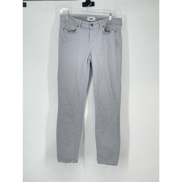 Paige Verdugo Ankle Light Gray Jeans‎ Size 30 (Fits like 32) - Picture 2 of 8